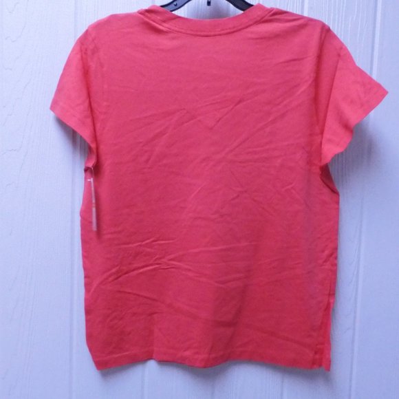 Hue Geranium Pink Short Sleeve V Neck Pajama Shirt Size Small - Picture 3 of 4